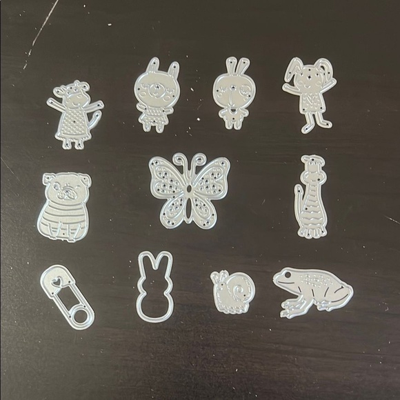 11 Silver Animal Shaped Metal Dies for Crafting - Picture 1 of 5